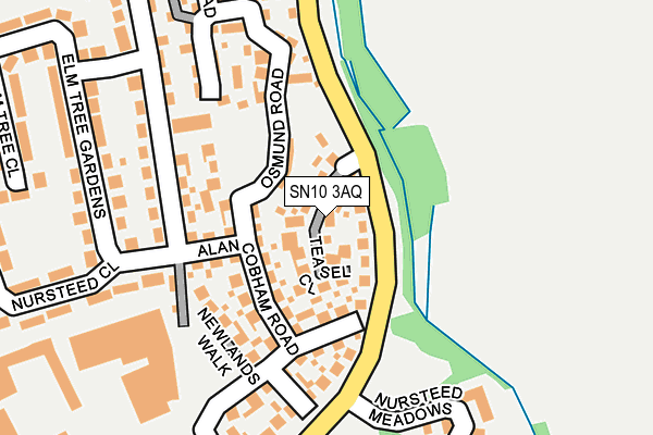 SN10 3AQ map - OS OpenMap – Local (Ordnance Survey)
