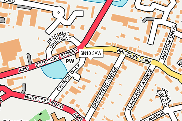 SN10 3AW map - OS OpenMap – Local (Ordnance Survey) SN10 3AW map - OS OpenMap – Local (Ordnance Survey)