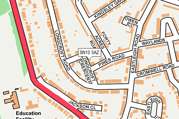 SN10 3AZ map - OS OpenMap – Local (Ordnance Survey) SN10 3AZ map - OS OpenMap – Local (Ordnance Survey)