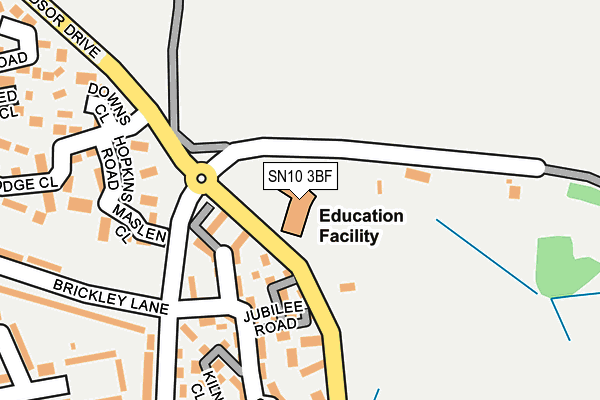 SN10 3BF map - OS OpenMap – Local (Ordnance Survey) SN10 3BF map - OS OpenMap – Local (Ordnance Survey)