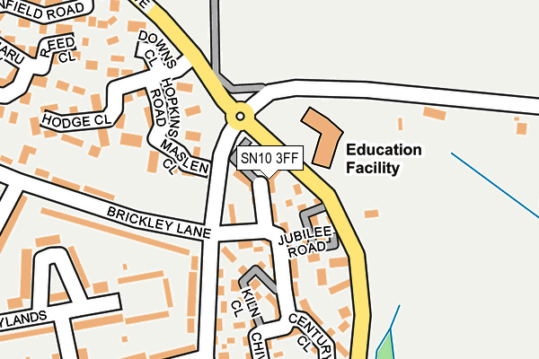 SN10 3FF map - OS OpenMap – Local (Ordnance Survey) SN10 3FF map - OS OpenMap – Local (Ordnance Survey)