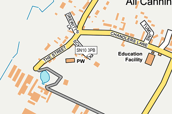 SN10 3PB map - OS OpenMap – Local (Ordnance Survey) SN10 3PB map - OS OpenMap – Local (Ordnance Survey)