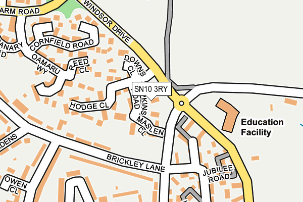 SN10 3RY map - OS OpenMap – Local (Ordnance Survey) SN10 3RY map - OS OpenMap – Local (Ordnance Survey)