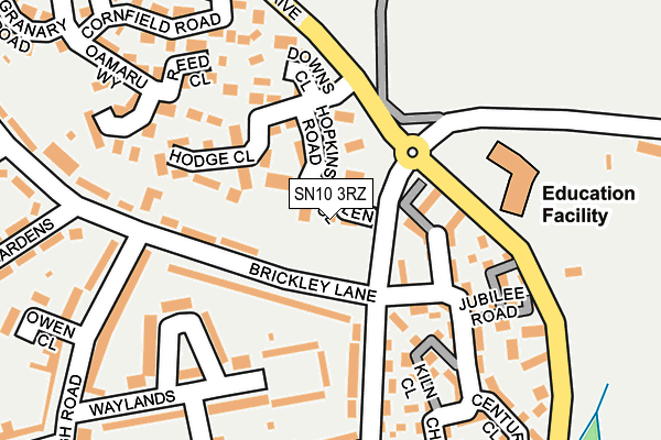 SN10 3RZ map - OS OpenMap – Local (Ordnance Survey) SN10 3RZ map - OS OpenMap – Local (Ordnance Survey)