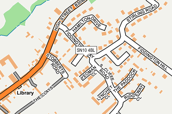 SN10 4BL map - OS OpenMap – Local (Ordnance Survey) SN10 4BL map - OS OpenMap – Local (Ordnance Survey)