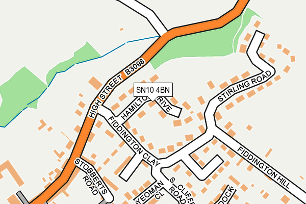 SN10 4BN map - OS OpenMap – Local (Ordnance Survey) SN10 4BN map - OS OpenMap – Local (Ordnance Survey)