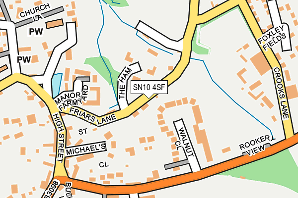 SN10 4SF map - OS OpenMap – Local (Ordnance Survey) SN10 4SF map - OS OpenMap – Local (Ordnance Survey)