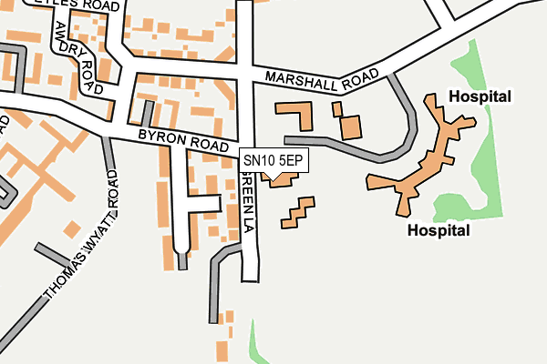 SN10 5EP map - OS OpenMap – Local (Ordnance Survey) SN10 5EP map - OS OpenMap – Local (Ordnance Survey)
