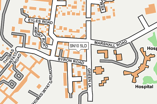 SN10 5LD map - OS OpenMap – Local (Ordnance Survey) SN10 5LD map - OS OpenMap – Local (Ordnance Survey)