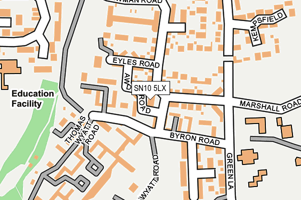 SN10 5LX map - OS OpenMap – Local (Ordnance Survey) SN10 5LX map - OS OpenMap – Local (Ordnance Survey)
