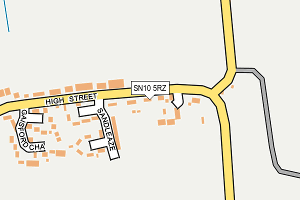 SN10 5RZ map - OS OpenMap – Local (Ordnance Survey) SN10 5RZ map - OS OpenMap – Local (Ordnance Survey)