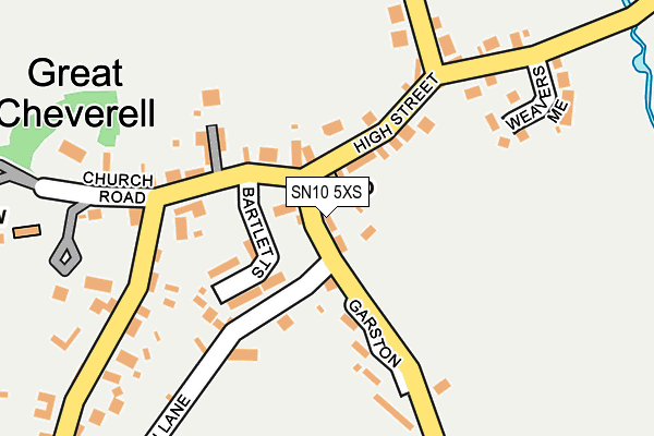 SN10 5XS map - OS OpenMap – Local (Ordnance Survey) SN10 5XS map - OS OpenMap – Local (Ordnance Survey)