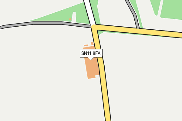 SN11 8FA map - OS OpenMap – Local (Ordnance Survey) SN11 8FA map - OS OpenMap – Local (Ordnance Survey)