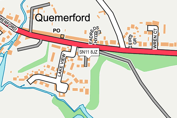 SN11 8JZ map - OS OpenMap – Local (Ordnance Survey) SN11 8JZ map - OS OpenMap – Local (Ordnance Survey)