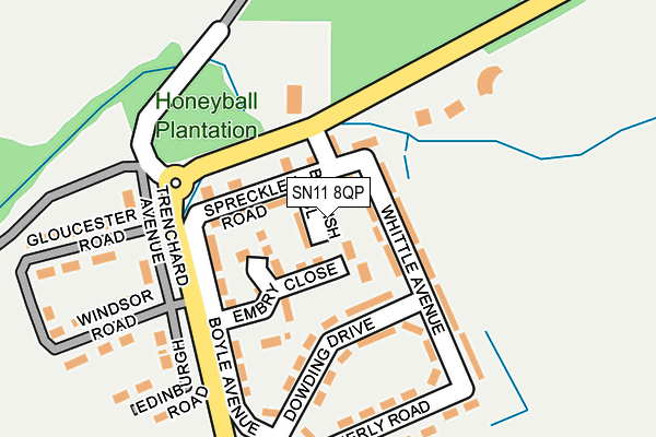 SN11 8QP map - OS OpenMap – Local (Ordnance Survey) SN11 8QP map - OS OpenMap – Local (Ordnance Survey)