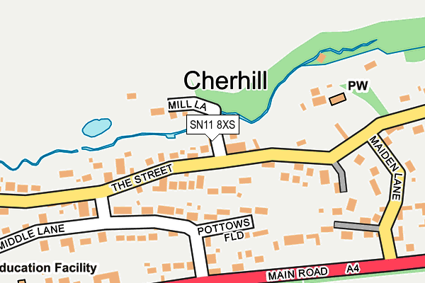SN11 8XS map - OS OpenMap – Local (Ordnance Survey) SN11 8XS map - OS OpenMap – Local (Ordnance Survey)