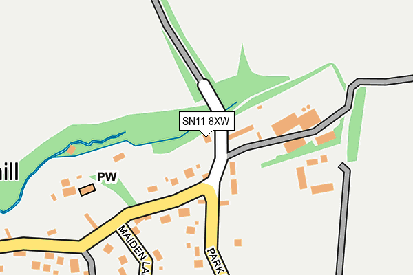 SN11 8XW map - OS OpenMap – Local (Ordnance Survey) SN11 8XW map - OS OpenMap – Local (Ordnance Survey)