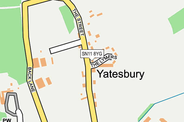 SN11 8YG map - OS OpenMap – Local (Ordnance Survey) SN11 8YG map - OS OpenMap – Local (Ordnance Survey)