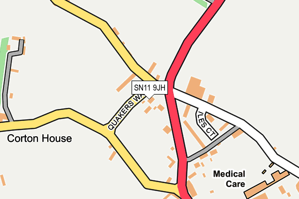 SN11 9JH map - OS OpenMap – Local (Ordnance Survey) SN11 9JH map - OS OpenMap – Local (Ordnance Survey)