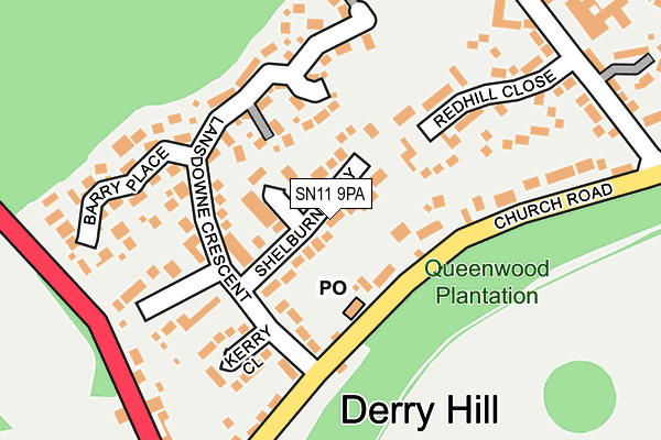 SN11 9PA map - OS OpenMap – Local (Ordnance Survey) SN11 9PA map - OS OpenMap – Local (Ordnance Survey)