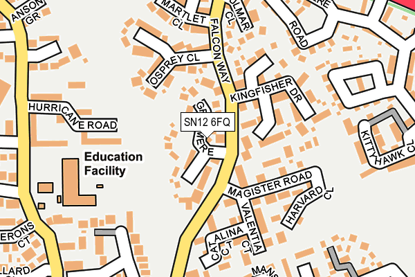 SN12 6FQ map - OS OpenMap – Local (Ordnance Survey) SN12 6FQ map - OS OpenMap – Local (Ordnance Survey)