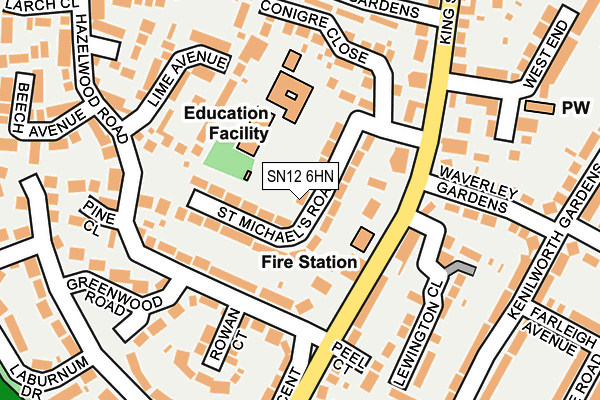 SN12 6HN map - OS OpenMap – Local (Ordnance Survey)
