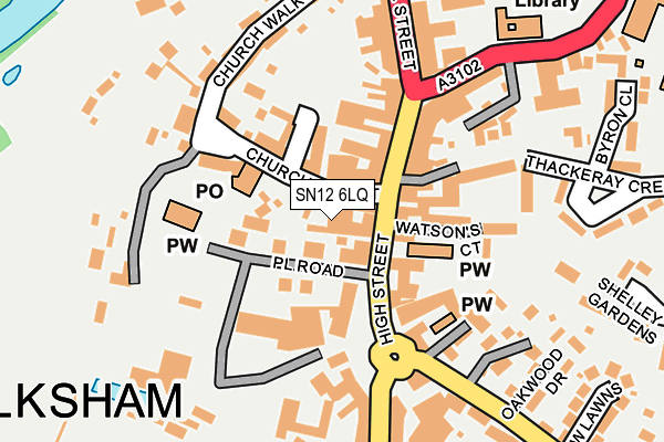 SN12 6LQ map - OS OpenMap – Local (Ordnance Survey) SN12 6LQ map - OS OpenMap – Local (Ordnance Survey)