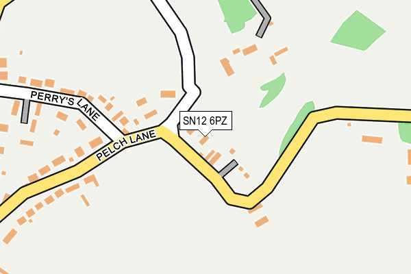 SN12 6PZ map - OS OpenMap – Local (Ordnance Survey)