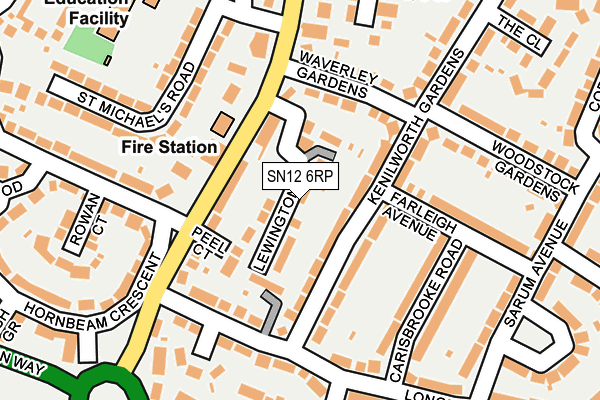 SN12 6RP map - OS OpenMap – Local (Ordnance Survey)