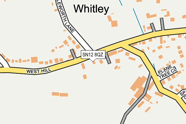 SN12 8QZ map - OS OpenMap – Local (Ordnance Survey)