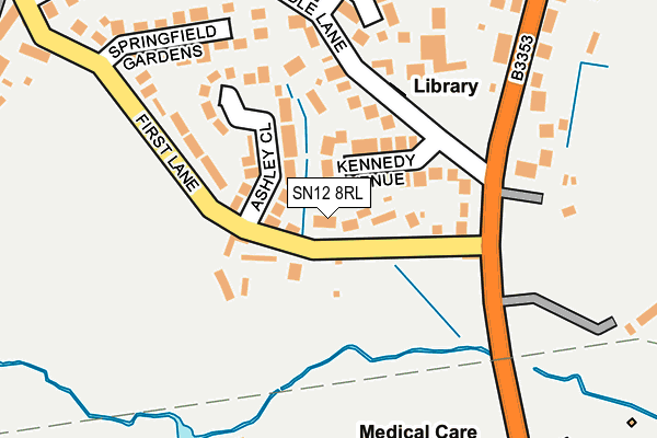 SN12 8RL map - OS OpenMap – Local (Ordnance Survey)