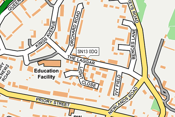 SN13 0DQ map - OS OpenMap – Local (Ordnance Survey) SN13 0DQ map - OS OpenMap – Local (Ordnance Survey)
