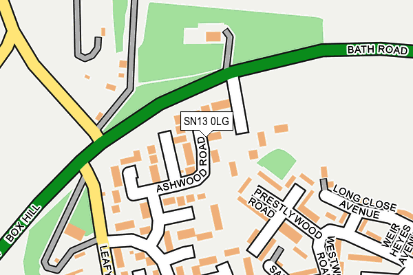 SN13 0LG map - OS OpenMap – Local (Ordnance Survey) SN13 0LG map - OS OpenMap – Local (Ordnance Survey)