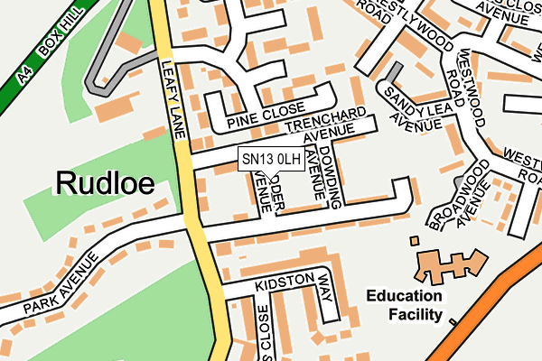 SN13 0LH map - OS OpenMap – Local (Ordnance Survey) SN13 0LH map - OS OpenMap – Local (Ordnance Survey)