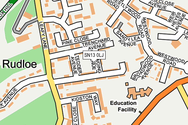 SN13 0LJ map - OS OpenMap – Local (Ordnance Survey) SN13 0LJ map - OS OpenMap – Local (Ordnance Survey)