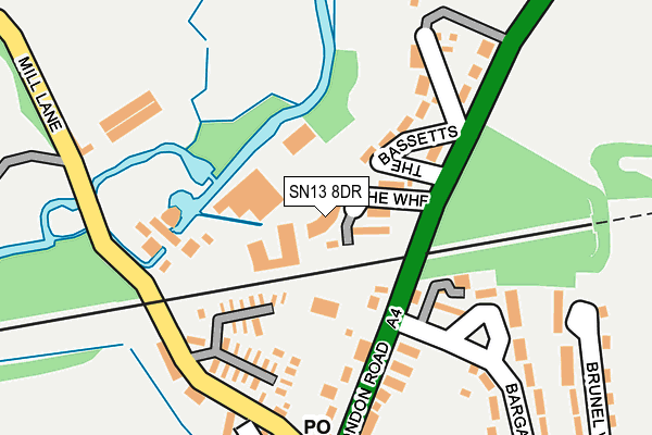 SN13 8DR map - OS OpenMap – Local (Ordnance Survey) SN13 8DR map - OS OpenMap – Local (Ordnance Survey)