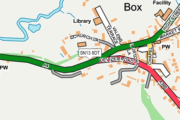 SN13 8DT map - OS OpenMap – Local (Ordnance Survey)