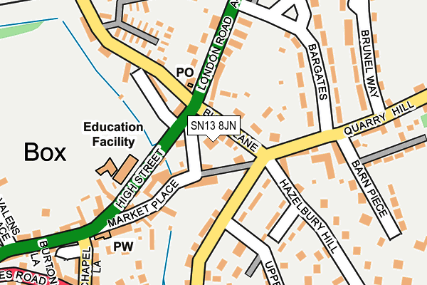 SN13 8JN map - OS OpenMap – Local (Ordnance Survey) SN13 8JN map - OS OpenMap – Local (Ordnance Survey)