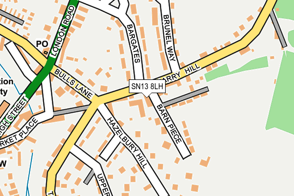 SN13 8LH map - OS OpenMap – Local (Ordnance Survey) SN13 8LH map - OS OpenMap – Local (Ordnance Survey)