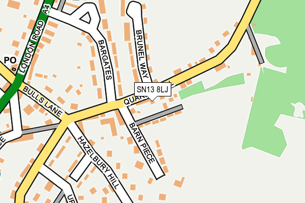 SN13 8LJ map - OS OpenMap – Local (Ordnance Survey) SN13 8LJ map - OS OpenMap – Local (Ordnance Survey)