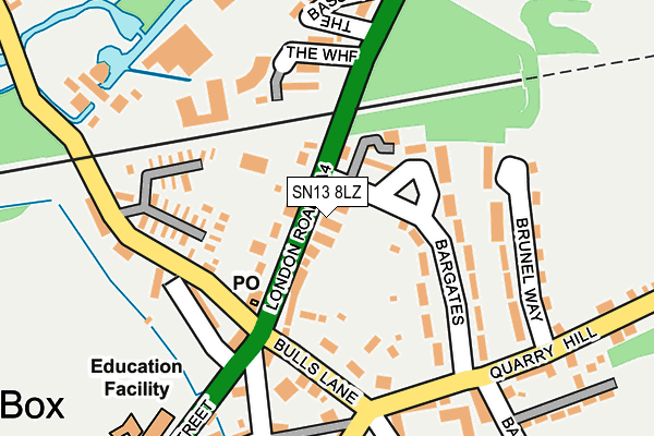 SN13 8LZ map - OS OpenMap – Local (Ordnance Survey)