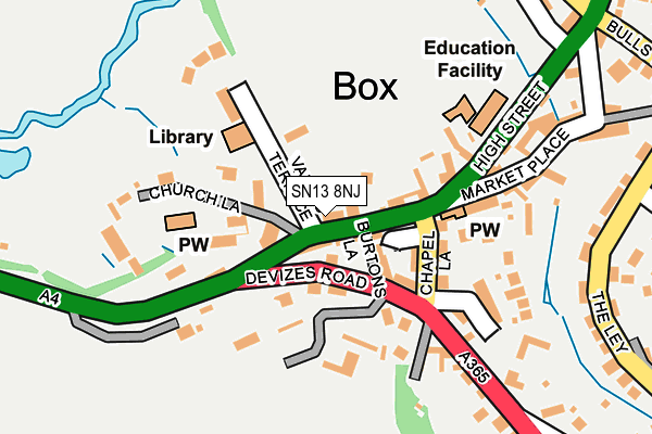SN13 8NJ map - OS OpenMap – Local (Ordnance Survey)