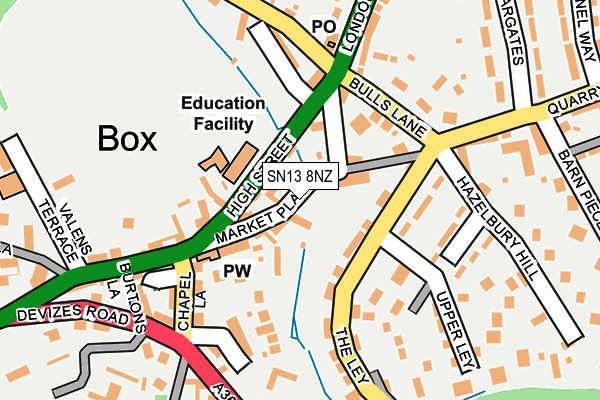 SN13 8NZ map - OS OpenMap – Local (Ordnance Survey) SN13 8NZ map - OS OpenMap – Local (Ordnance Survey)