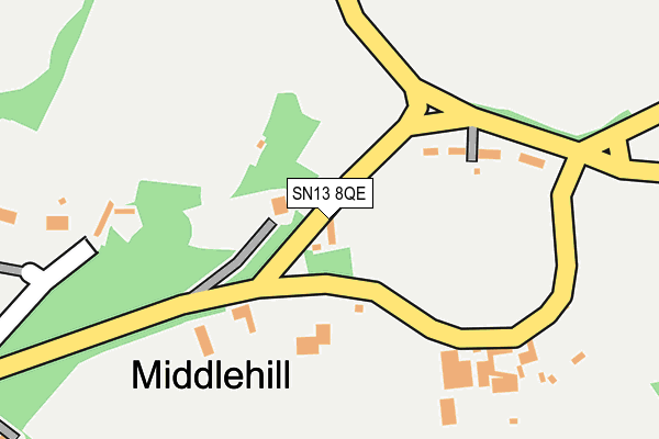 SN13 8QE map - OS OpenMap – Local (Ordnance Survey) SN13 8QE map - OS OpenMap – Local (Ordnance Survey)