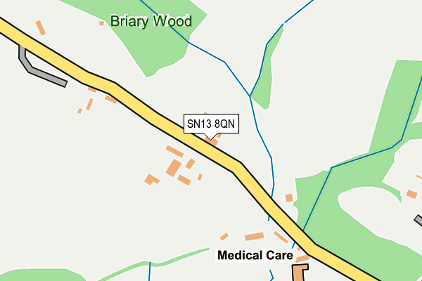 SN13 8QN map - OS OpenMap – Local (Ordnance Survey) SN13 8QN map - OS OpenMap – Local (Ordnance Survey)