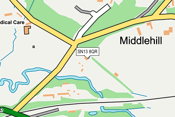 SN13 8QR map - OS OpenMap – Local (Ordnance Survey) SN13 8QR map - OS OpenMap – Local (Ordnance Survey)
