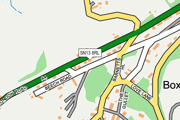 SN13 8RL map - OS OpenMap – Local (Ordnance Survey) SN13 8RL map - OS OpenMap – Local (Ordnance Survey)