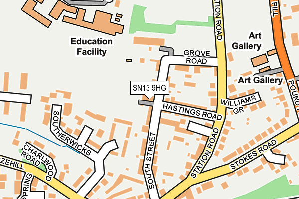 SN13 9HG map - OS OpenMap – Local (Ordnance Survey) SN13 9HG map - OS OpenMap – Local (Ordnance Survey)