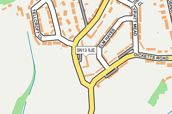 SN13 9JE map - OS OpenMap – Local (Ordnance Survey) SN13 9JE map - OS OpenMap – Local (Ordnance Survey)