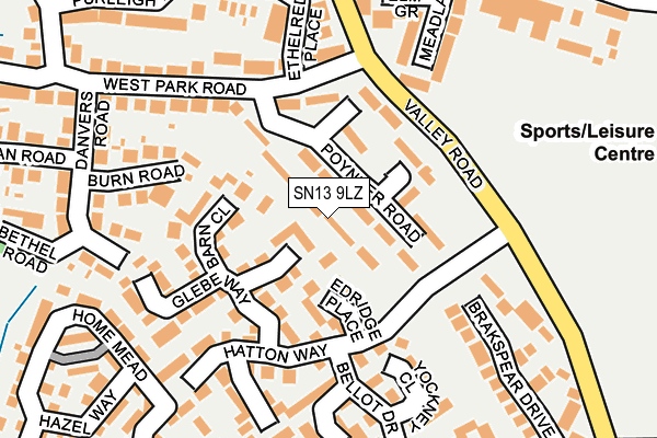 SN13 9LZ map - OS OpenMap – Local (Ordnance Survey)
